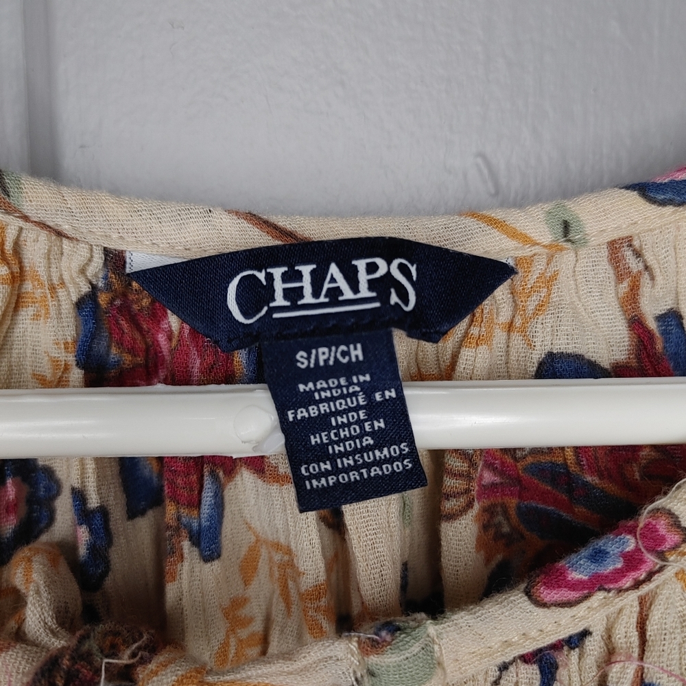 2/$30 Chaps Floral Blouse - Picture 3 of 6